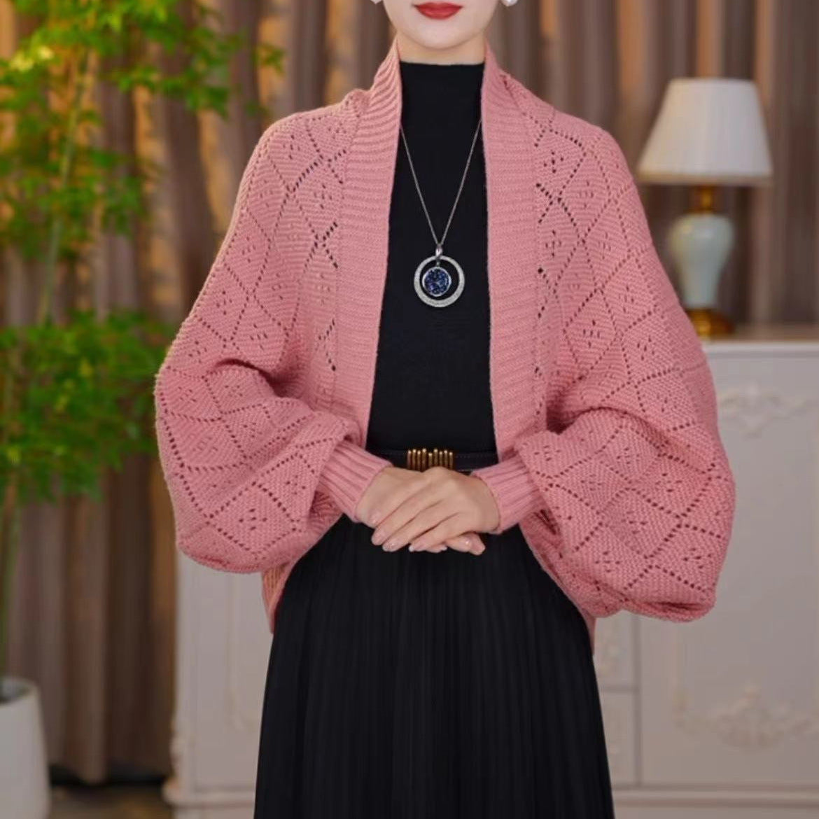 â°Sista 6-timmars specialerbjudandeâš Udhulet strikket sjalfrakke