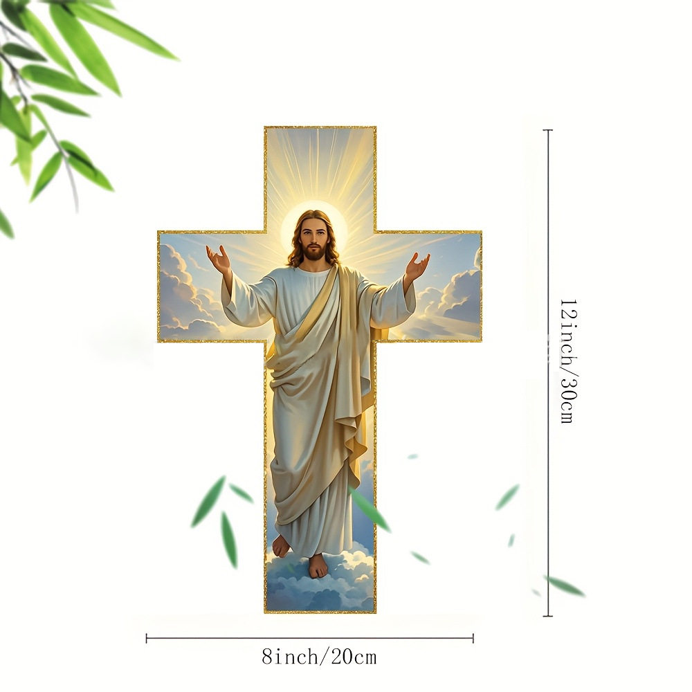 Vintage träklädda Jesus Kristus väggkors