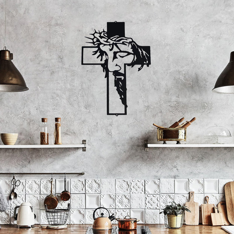 Metallkors väggdekoration