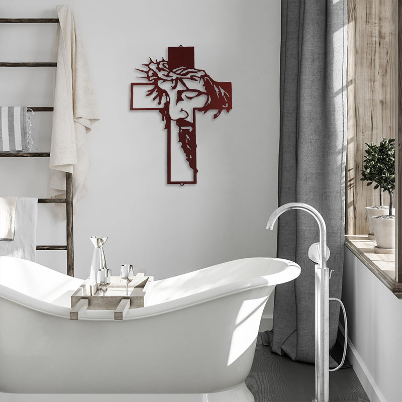 Metallkors väggdekoration