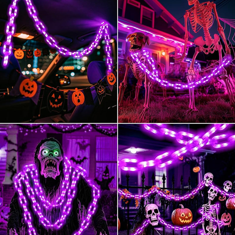 Halloween solcellsdriven vattentÀt LED-ljusslinga