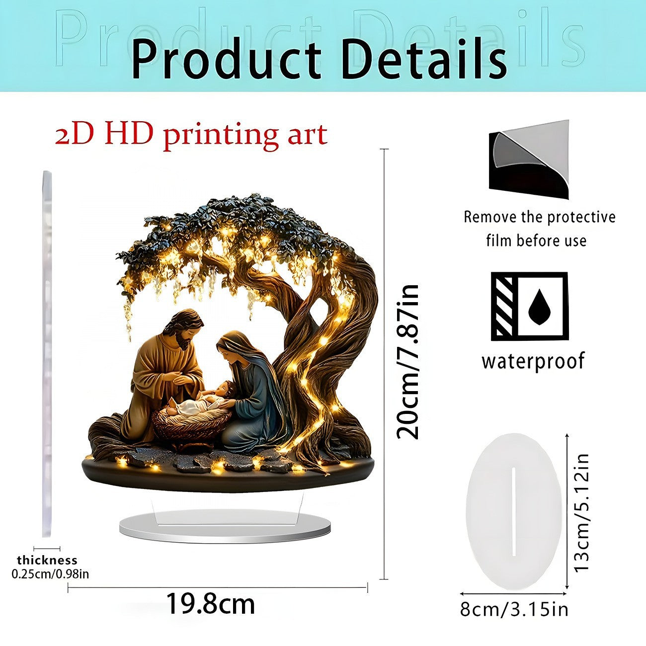 Jesus livets träd nyfödd skrivbordsdekoration