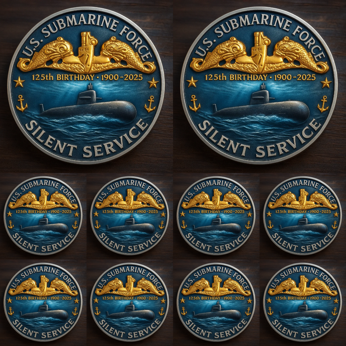 ⚓ ”125-årsjubileum för den amerikanska ubåtsflottan” – minnesmynt
