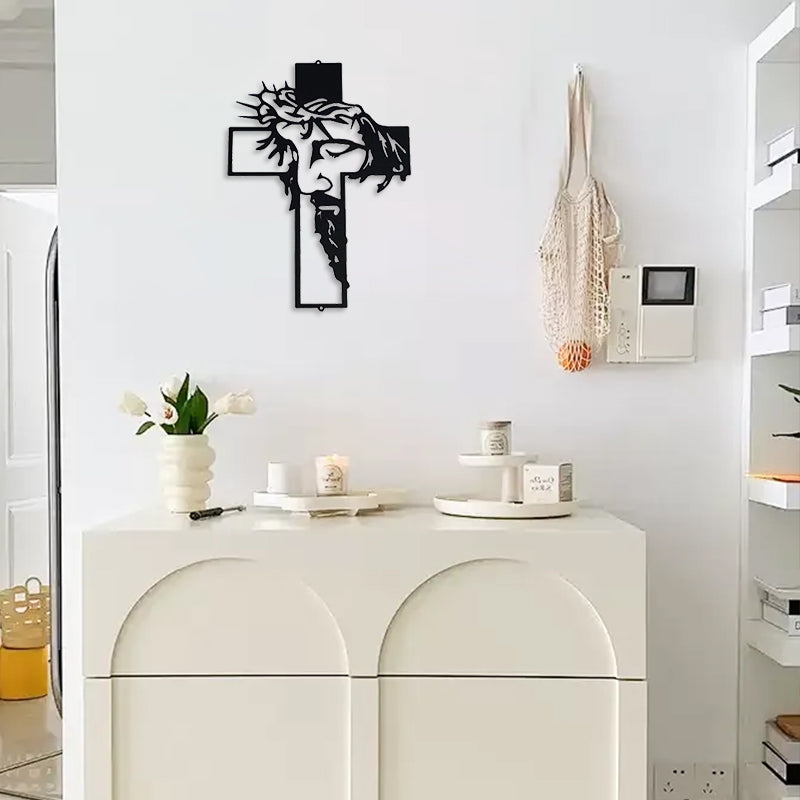 Metallkors väggdekoration