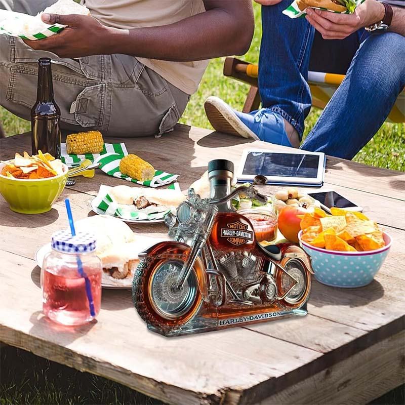 🏍️Kreativ motorcykel Glasvinflaska