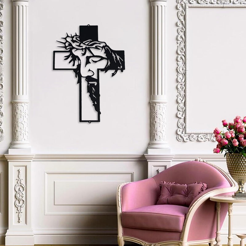 Metallkors väggdekoration