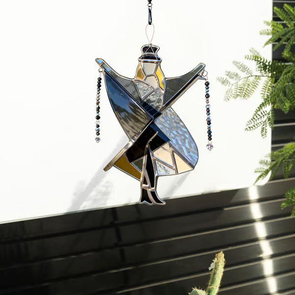 🔥SISTA DAGEN 57 % RABATT -💃Stevie Nicks🤘 Handgjord spinner i målat glas