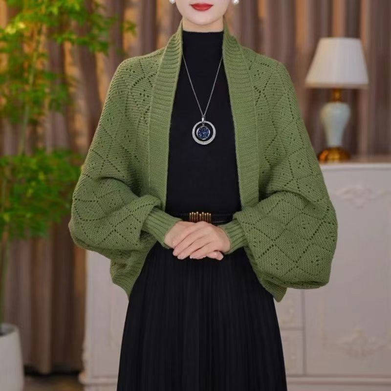 ⏰Sista 6-timmars specialerbjudande✨ Udhulet strikket sjalfrakke