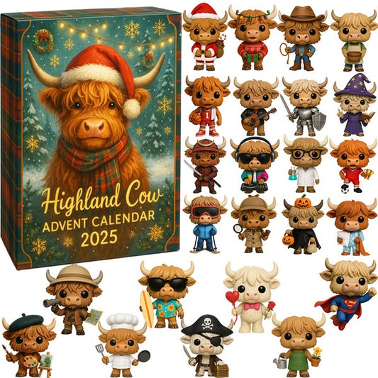 Highland Cow Adventskalender 2025 🐮🎄--24 dagar med överraskningar