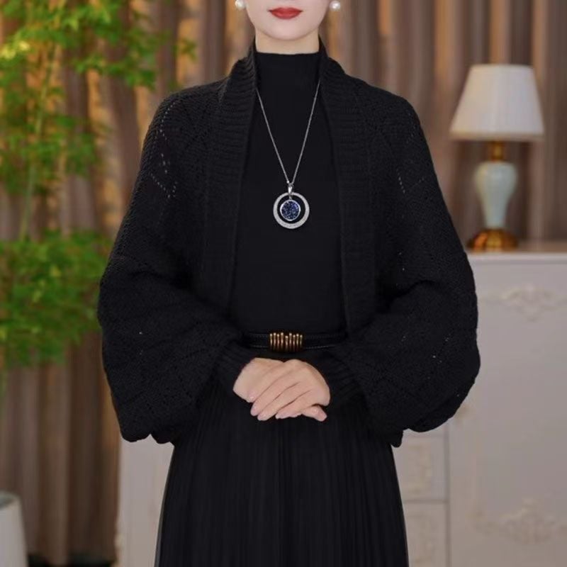 ⏰Sista 6-timmars specialerbjudande✨ Udhulet strikket sjalfrakke