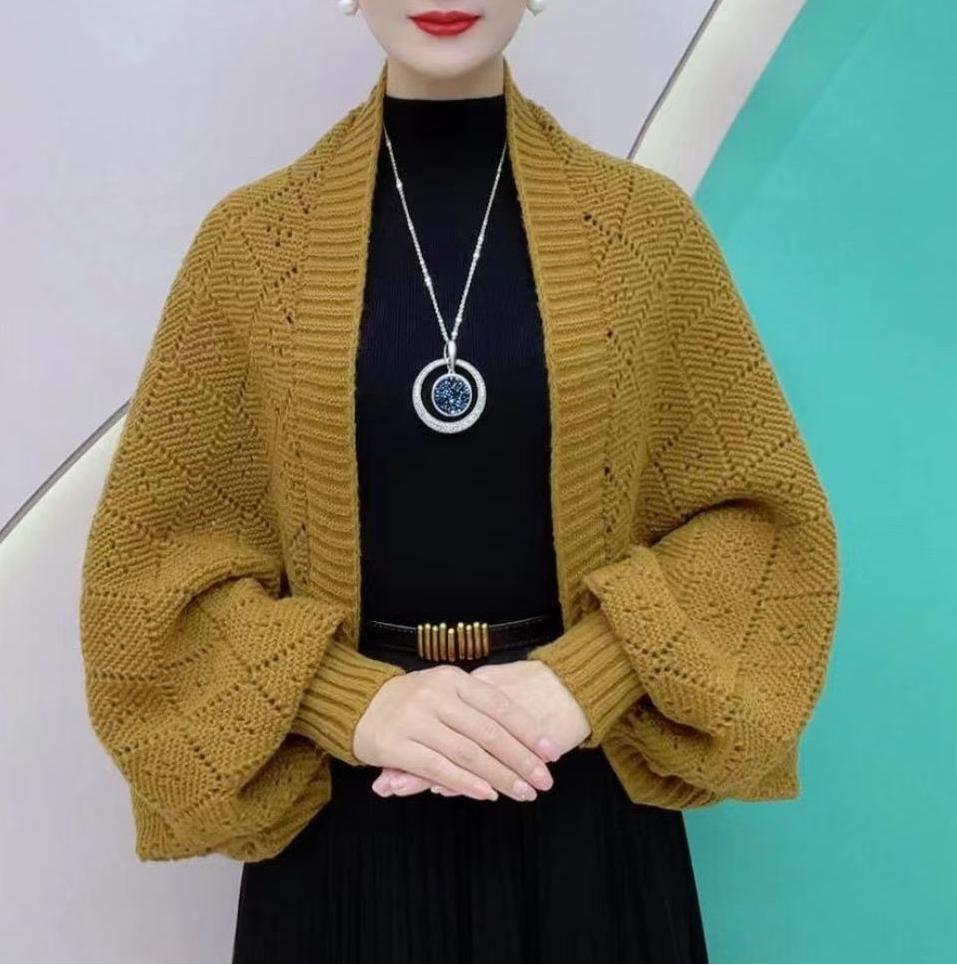 ⏰Sista 6-timmars specialerbjudande✨ Udhulet strikket sjalfrakke