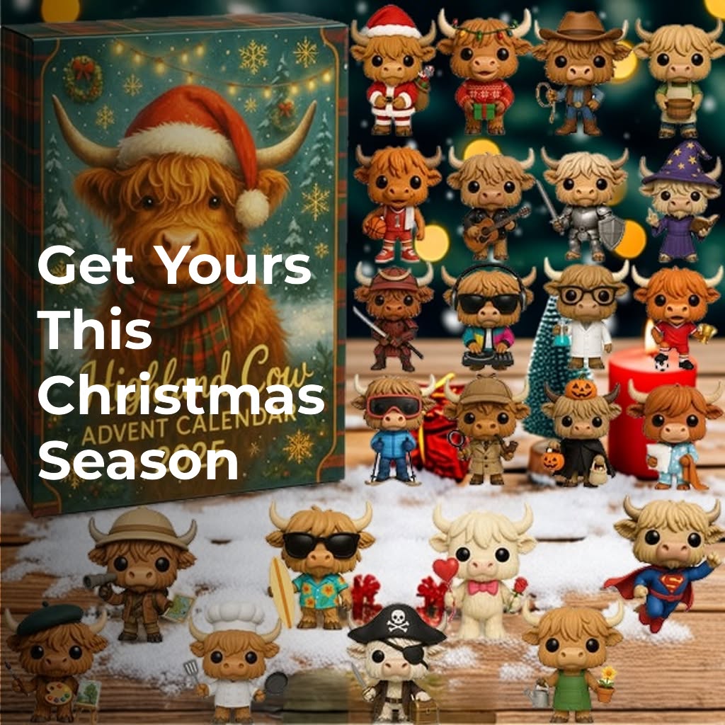 Highland Cow Adventskalender 2025 🐮🎄--24 dagar med överraskningar