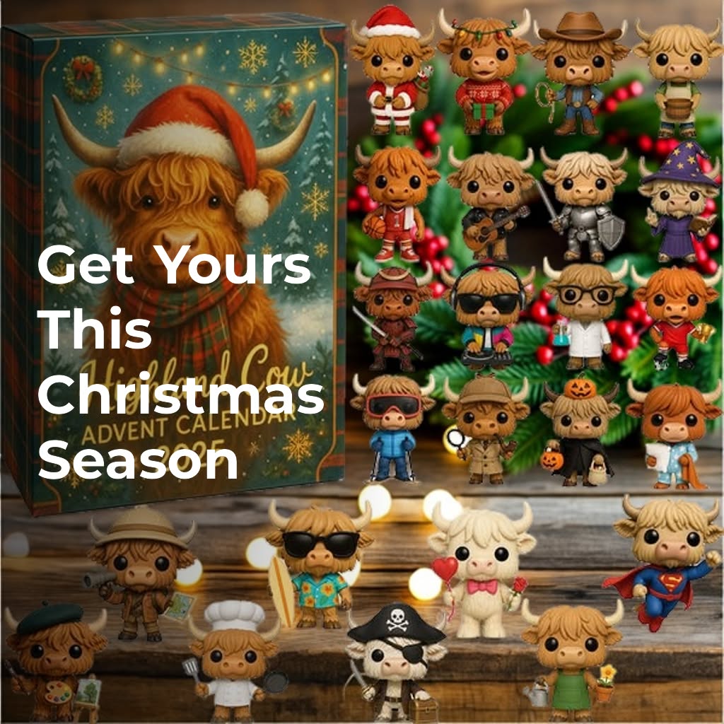 Highland Cow Adventskalender 2025 🐮🎄--24 dagar med överraskningar