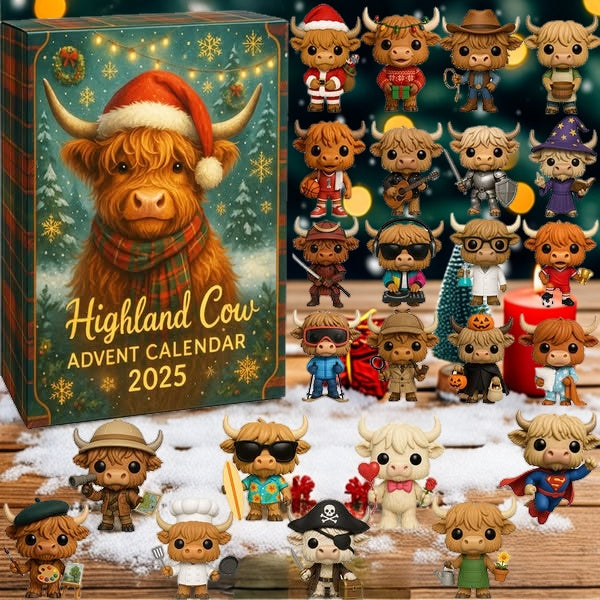 Highland Cow Adventskalender 2025 🐮🎄--24 dagar med överraskningar