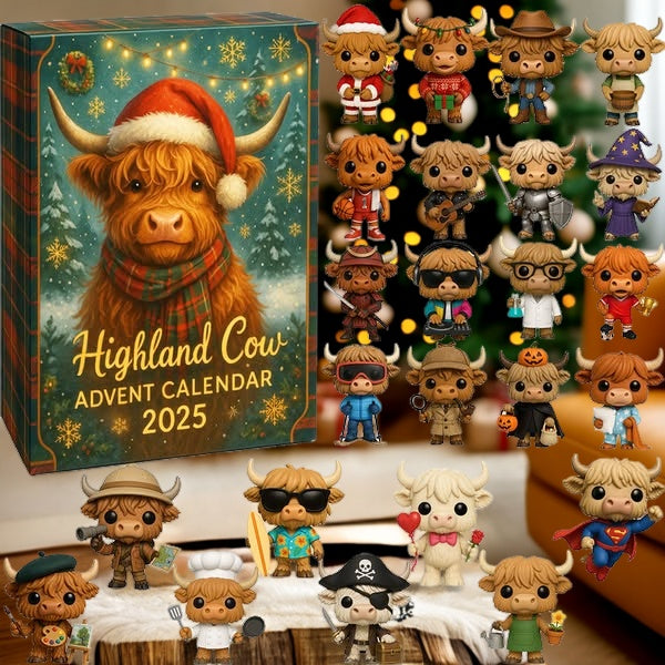 Highland Cow Adventskalender 2025 🐮🎄--24 dagar med överraskningar